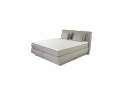 Boxspring Carla normal 180x200cm - stof - beige met opbergruimte- Boxsprings