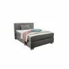 Boxsprings|Boxspring Emilia 140x200cm - stof - grijs