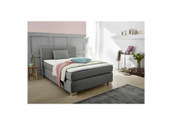 Boxsprings|Boxspring Emilia 140x200cm - stof - grijs