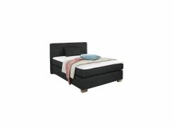 Boxspring Emilia 140x200cm - stof - antraciet- Boxsprings