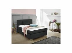 Boxspring Emilia 140x200cm - stof - antraciet- Boxsprings