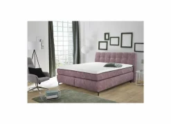 Boxspring Gitta 180x200cm - stof - roze- Compleet Bed|Tweepersoonsbedden