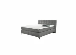 Compleet Bed|Tweepersoonsbedden|Boxspring Gitta 180x200cm - stof - lichtgrijs