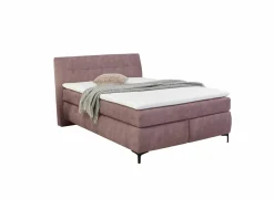 Compleet Bed|Tweepersoonsbedden|Boxspring Gitta 140x200cm - stof - roze