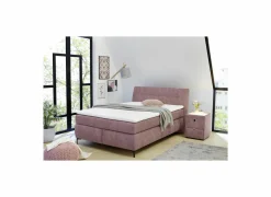 Compleet Bed|Tweepersoonsbedden|Boxspring Gitta 140x200cm - stof - roze