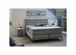 Boxsprings|Boxspring Jessica 180x200cm - stof - grijs