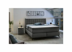Boxsprings|Boxspring Jessica 180x200cm - stof - antraciet