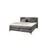 Compleet Bed|Tweepersoonsbedden|Boxspring Kira Max 160x200cm - stof - donkergrijs