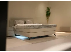 Compleet Bed|Tweepersoonsbedden|Boxspring Kira Mix 180x200cm - stof - beige