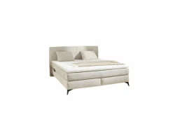 Boxspring Kira Normal 180x200cm - stof - beige- Compleet Bed|Tweepersoonsbedden