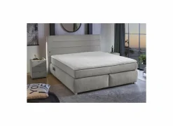 Compleet Bed|Boxsprings|Boxspring Livia Max 180x200cm - stof - middengrijs
