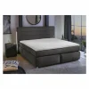 Boxspring Livia Normal 180x200cm - stof - donkergrijs- Compleet Bed|Boxsprings