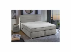 Compleet Bed|Boxsprings|Boxspring Livia 180x200cm - stof - middengrijs