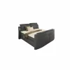 Boxspring Moviestar Mix 180x200cm - stof - donkergrijs met tv-lift- Compleet Bed|Tweepersoonsbedden