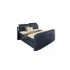 Boxspring Moviestar Normal 180x200cm - stof - blauw met tv-lift- Compleet Bed|Tweepersoonsbedden