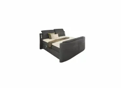Boxspring Moviestar Normal 180x200cm - stof - donkergrijs  met tv-lift- Compleet Bed|Tweepersoonsbedden