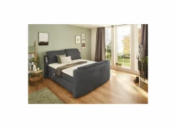 Boxspring Moviestar Normal 180x200cm - stof - donkergrijs  met tv-lift- Compleet Bed|Tweepersoonsbedden
