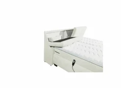 Boxsprings|Boxspring Reynosa Gel 180x200cm - stof - ivoor met opbergruimte & elektrisch