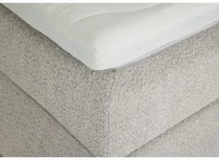 Boxspring Reynosa 180x200cm - stof - zilver met opbergruimte & elektrisch- Boxsprings
