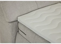 Boxspring Reynosa 180x200cm - stof - zilver met opbergruimte & elektrisch- Boxsprings