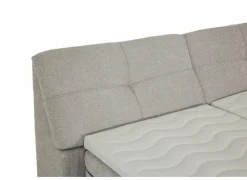 Boxspring Reynosa 180x200cm - stof - zilver met opbergruimte & elektrisch- Boxsprings