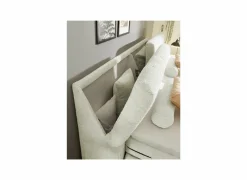 Boxspring Reynosa 180x200cm - stof - ivoor met opbergruimte & elektrisch- Boxsprings