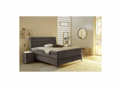 Boxspring Scarlett Max 180x200cm - stof - grijs- Boxsprings