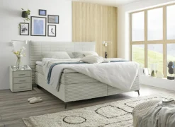 Boxsprings|Boxspring Seattle 160x200cm - stof - zilver