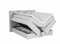 Boxsprings|Boxspring Simone 180x200cm - stof - ecru met opbergruimte