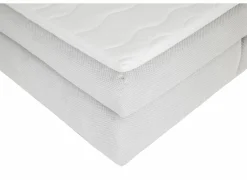 Boxsprings|Boxspring Simone 180x200cm - stof - ecru met opbergruimte