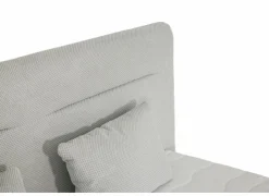 Boxspring Simone 160x200cm - stof - ecru met opbergruimte- Boxsprings