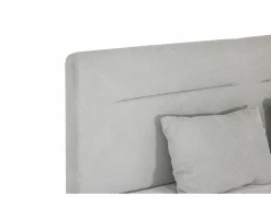 Boxspring Simone 160x200cm - stof - ecru met opbergruimte- Boxsprings