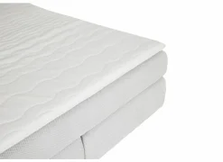 Boxspring Simone 160x200cm - stof - ecru met opbergruimte- Boxsprings