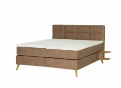 Skagen Boxsprings|Boxspring 180x200cm - lederlook - cognac