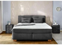 Boxspring Ulla 180x200cm - stof - antraciet- Boxsprings