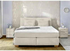 Boxspring Ulla 180x200cm - stof - beige- Boxsprings