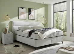 Boxsprings|Boxspring Vlieland 160x200cm - stof - dove