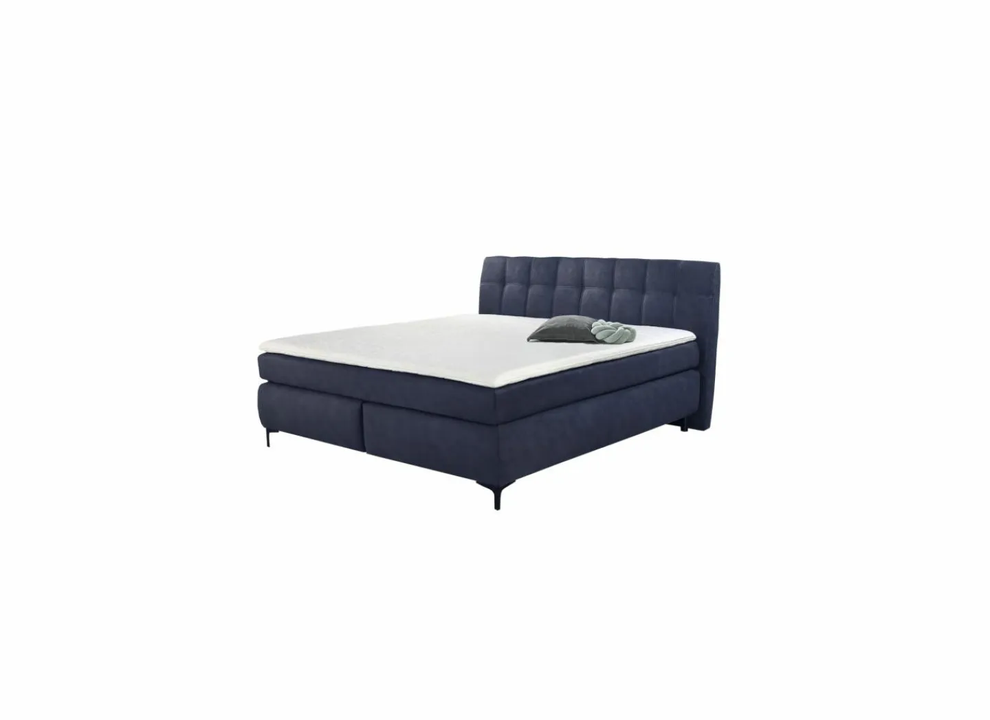Boxspring 180x200cm - stof - blauw- Compleet Bed|Tweepersoonsbedden