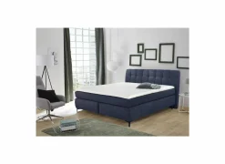 Boxspring 180x200cm - stof - blauw- Compleet Bed|Tweepersoonsbedden