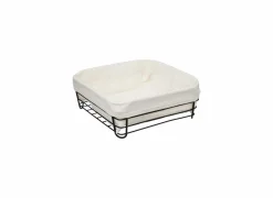 Broodmand Bistrot 26x26cm - ijzer - zwart & ecru- Broodtrommels|Serveerschalen
