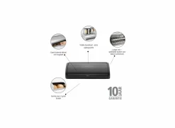 Brabantia Broodtrommel met schuifdeksel 44,5x26,2x17,3cm - staal - matt black- Broodtrommels