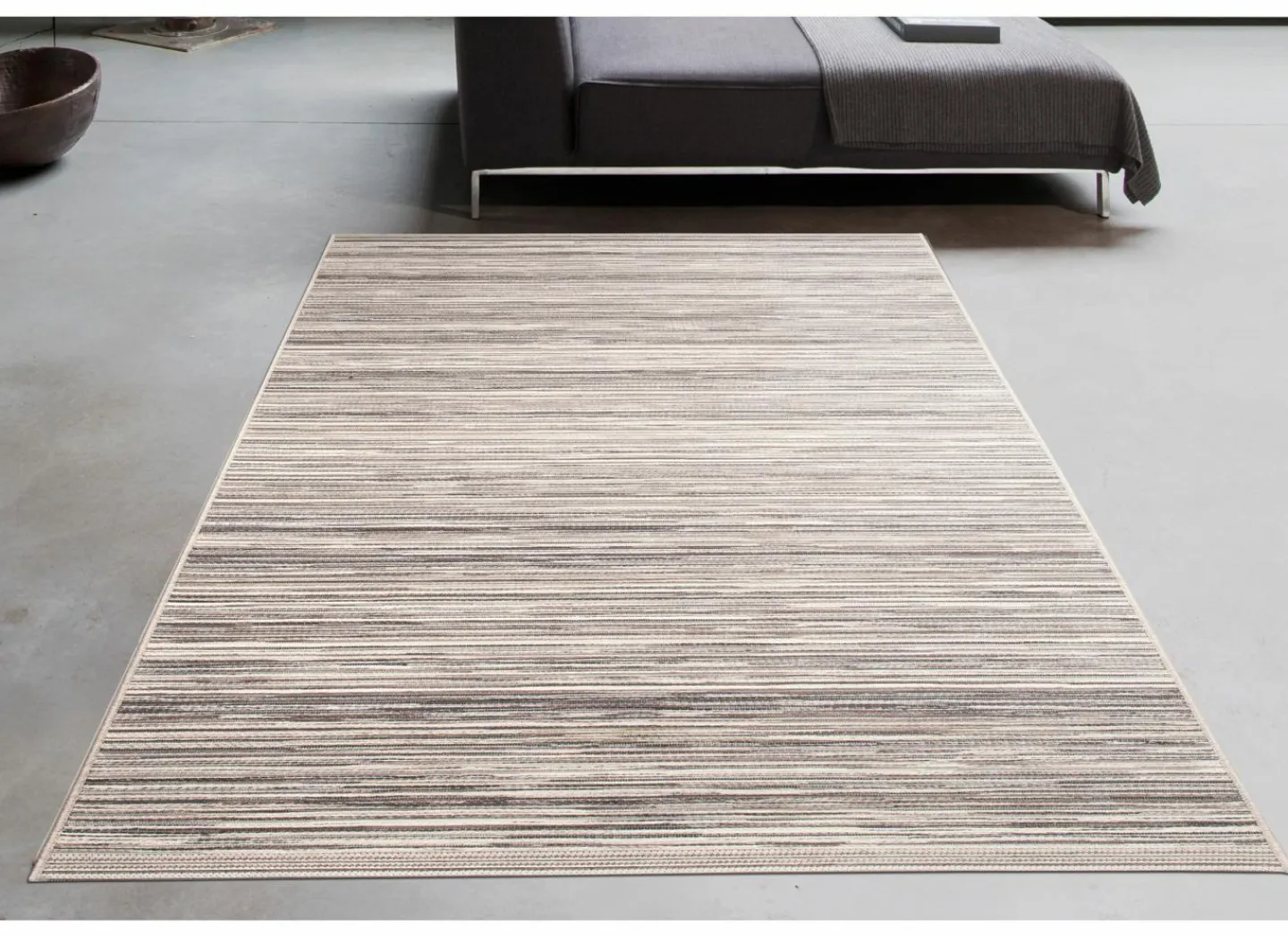 Buitentapijt Brandon 80x240cm - polypropyleen - beige & grijs- Buitentapijten|Buitentapijten