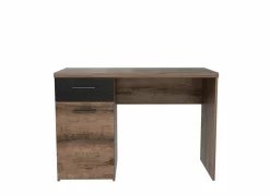 Woonkamer Bureau|Kantoorbureau|Bureau Jacky 110x53x77cm - decor - modder eik & zwarte eik