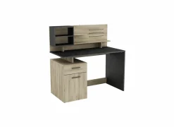 Bureau Malicia 122x59cm - decor - eik & zwart- Woonkamer Bureau|Kantoorbureau