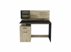 Bureau Malicia 122x59cm - decor - eik & zwart- Woonkamer Bureau|Kantoorbureau