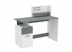 Woonkamer Bureau|Kinderbureaus|Bureau Platon 122x55cm - decor - wit & grijs