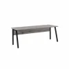 Bureau Pronto 2 180x80x73cm - melamine - sherman grijs- Kantoorbureau