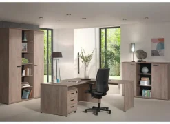 Bureau Rio 2 160x80x73cm - melamine - humus eik- Kantoorbureau