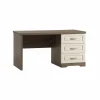 Bureau 140x68x73cm - decor - truffel & porcelein- Woonkamer Bureau|Kantoorbureau