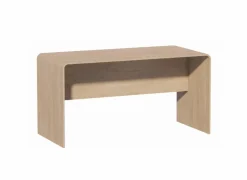 Bureau 145x82x68cm - melamine - brushed sand oak nature- Kantoorbureau